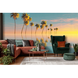 FOTOTAPETE 3D Effekt Strand Meer Karibik Wohnzimmer 400x280