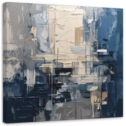 LEINWANDBILD Geometrische Abstraktion Pastellfarben 30x30cm