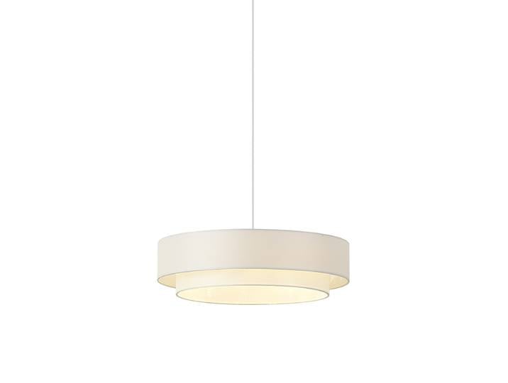 Suspension moderne blanche 50cm 3 lumières - Drum Duo