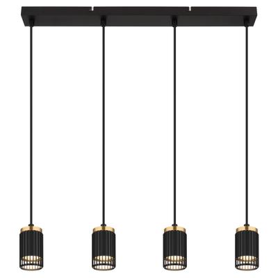 GLOBO LIGHTING Hängeleuchte "KORBEN", schwarz, H: 12cm, 1 Stk., Leuchten, Hängelampe/Pendelleuchte/Esszimmer/Wohnzimmer/Esstisch, Hängeleuchte