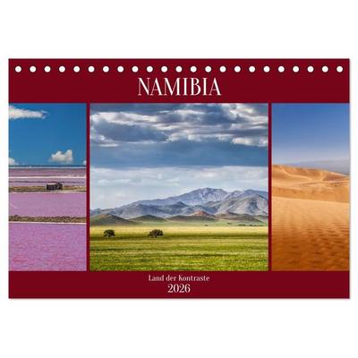 Namibia - Land der Kontraste (Tischkalender 2026 DIN A5 quer), CALVENDO Monatskalender