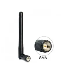 DELOCK WLAN a/b/g/n/ac Antenne, RP-SMA 2dBi omnidirektional schwarz