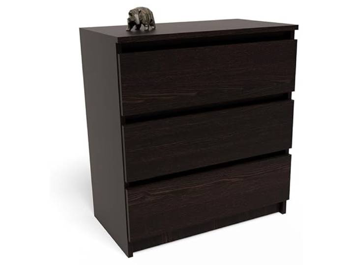 MATKAM Kommode P3 EX3 mit 3 Schubladen, ideal für Büro, Diele, Wohnzimmer, Jugend- oder Kinderzimmer, einfache Montage (Wenge)