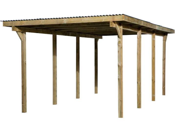 Einzelcarport WEKA 606 Gr.2 , braun, B/H/T: 223cm x, Carports, Einzelcarport