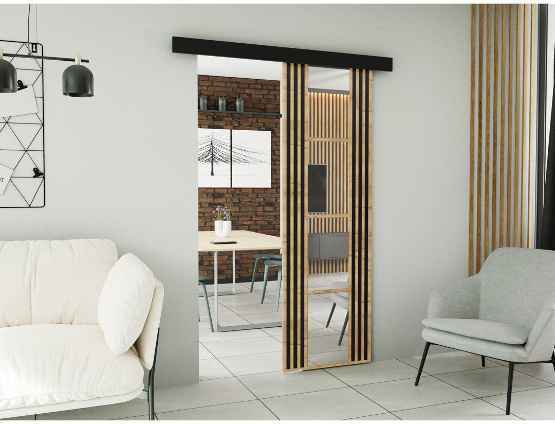 Brayden Studio DOOR EMPI 1 Beige 62cm x 205cm