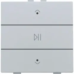 Niko Züblin 121-52073 Einfach Audiosteuerung mit LEDs für Niko Home Control, sterling coated 12152073