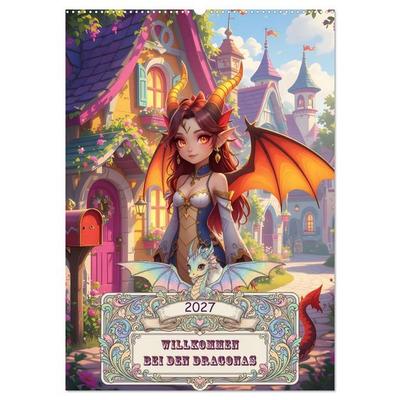 Willkommen bei den Dragonas (Wandkalender 2027 DIN A2 hoch), CALVENDO Monatskalender