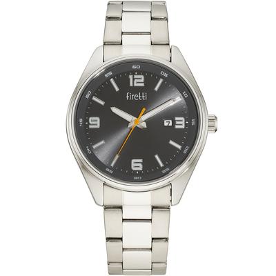 Quarzuhr FIRETTI "classic heritage", silber (edelstahlfarben, anthrazit), Armbanduhren, Herren, Quarzuhr, Armbanduhr, Herrenuhr, Edelstahlarmband, analog, Tag