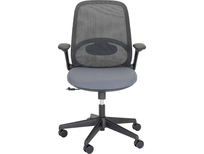 MyDeal Bürostuhl Falcone grau Bezug: 60 Prozent Polyester, 40 Prozent Nylon/Kunststoff H 97.5 cm - Material: Bezug: 60% Polyester, 40%