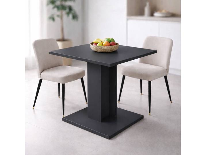 Esstisch GOODPRODUCT Square Säulentisch, Küchentisch, Bistrotisch, Kompakt-Esstisch , schwarz (anthrazit, anthrazit), B:70cm H:73,6cm T:70cm, Tische, Esstisch, Quadratischer Esstisch; verschiedene Farben erhältlich; Breite: 70 cm