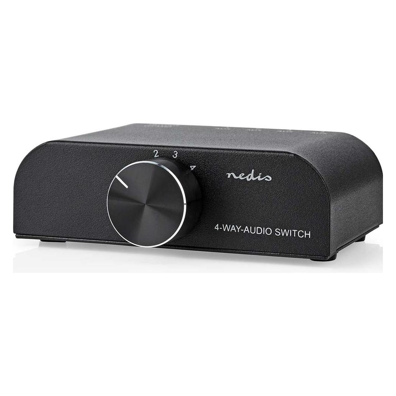 Nedis Analog Audio-Schalter | 4-Port port(s) | Anschlüsse - Eingang: 1x 3,5 mm Audio-Eingang / 3x (2 (ASWI2424AT)
