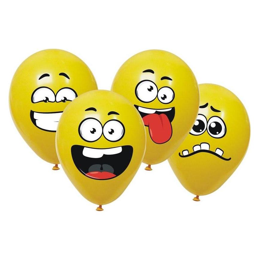 Arpex Smiley-Luftballons zum Selbermachen 4 Muster 6 Stk (6x) (47989556)