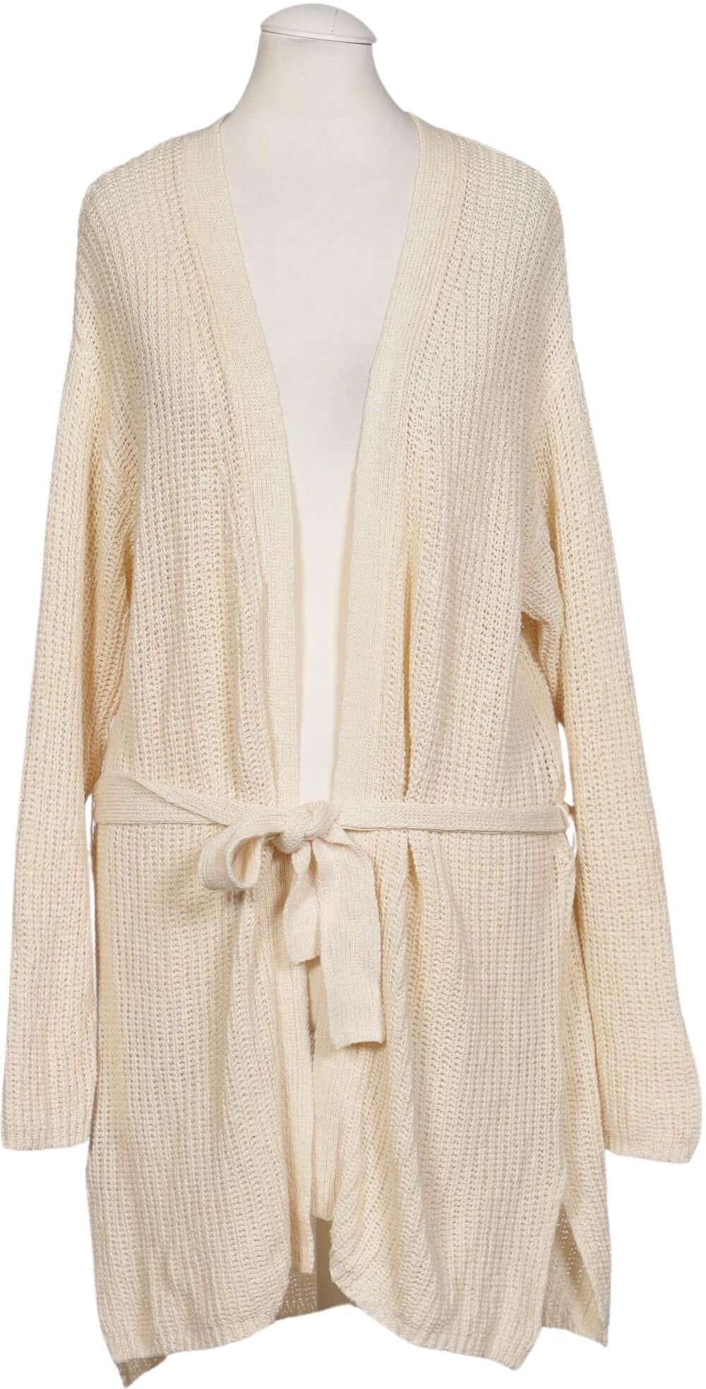 nice things Damen Strickjacke, Cremeweiß, Gr. S, Baumwolle - Second Hand