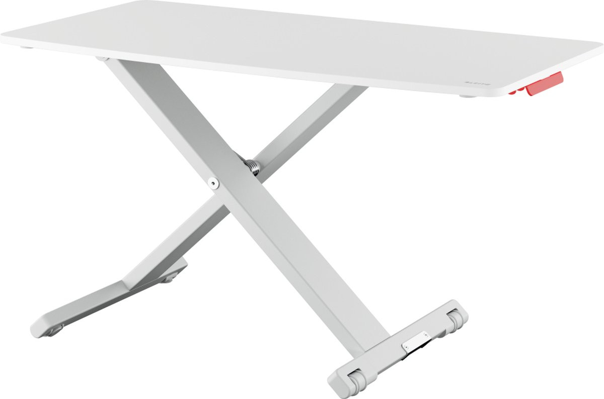 Leitz Zit/Sta Bureau - In hoogte verstelbare bureauverhoger voor computerschermen, monitors en laptops - Wit/Grijs - B: 65 cm, D: 35 cm