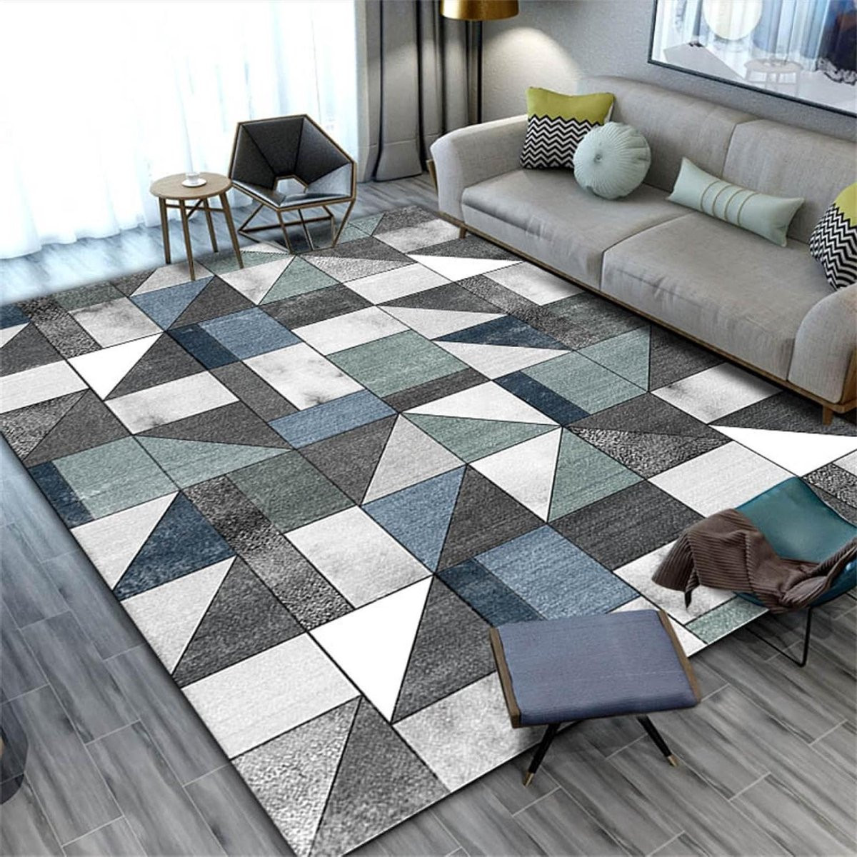 Modern Geometrisch Vloerkleed - Rechthoekig - Meerkleurig