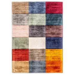 Teppich Milano Multi 140 x 195 cm Viskose Bunt