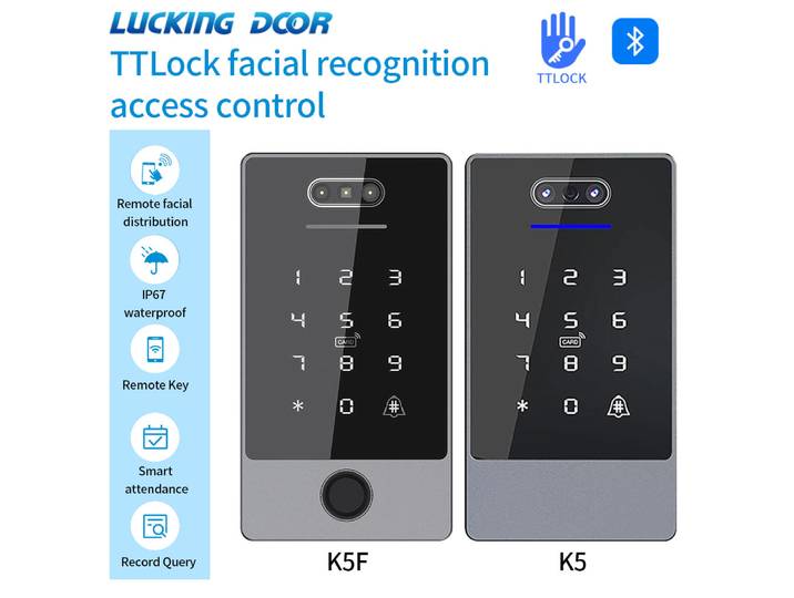 TTLock-Clavier de contrôle d'accès Face Heroes, contrôleur d'accès autonome, étanche, empreinte digitale pour serrure de porte, TTRenting Cloud