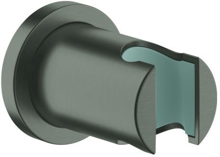Grohe Handbrausehalter Rainshower nicht verstellbar, runde Rosette, hard graphite gebürstet