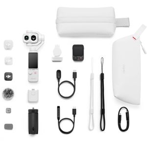 DJI Osmo Pocket 4P Vlog Combo Pearl White Action-Cam, 4K/240fps, 37 MP, 90° Weitwinkel, WLAN, Bluetooth