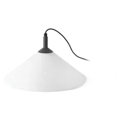 Faro Pendelleuchte SAIGON OUT R55, E27, IP44, tragbar, grau, Schirm weiß FAR-71584-02