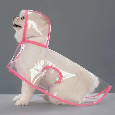Uplifted Finds Crystal Clear All Weather Pet Raincoat pink l