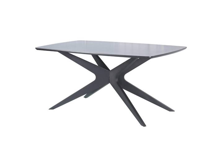 Mid.you Esstisch Dresden, Schwarz, Metall, Uni, rechteckig, Sternfuß, 90x76x160 cm, gastro- und objekttauglich, Esszimmer, Tische, Esstische