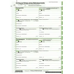 RNK-Verlag 10er-Pack Mahnbescheide für maschinelle Bearbeitung Formulare 705/10