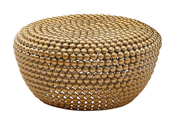 Couchtisch rund Ø 60 cm Goldfarbig