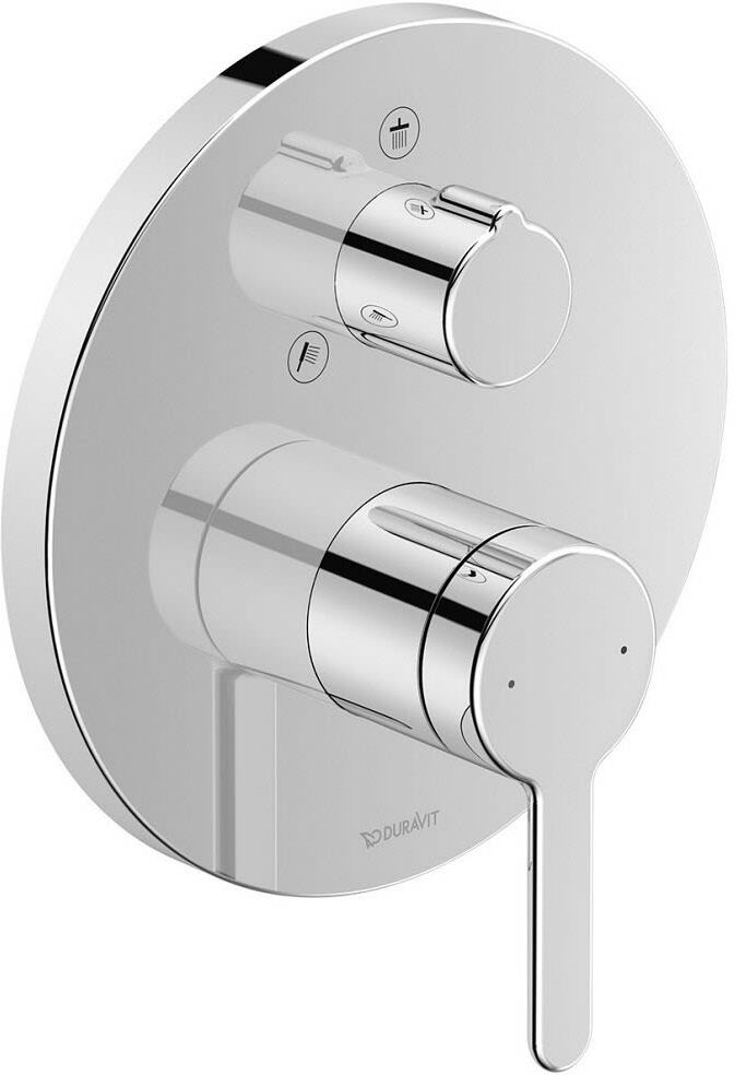Duravit C.1 Einhebel-Brausemischer Unterputz für 2 Verbraucher mit runder Rosette
