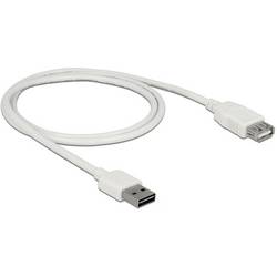 Delock USB-Kabel USB 2.0 USB-A Stecker, USB-A Buchse 1.00 m Weiß beidseitig verwendbarer Stecker 85199