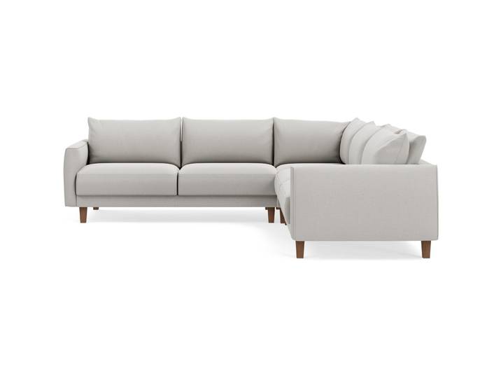 Ecksofa Avena Stoff/Holzfuss walnuss cream B 264 T 264 cm - Möbel Konfigurator: Traummöbel individuell zusammenstellen