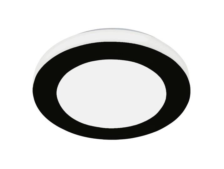 Celina Badezimmer-Deckenleuchte Palmas, Schwarz, Weiß, Metall, Kunststoff, rund, 10 cm, Lampen & Leuchten, Innenbeleuchtung, Deckenleuchten, Deckenleuchten