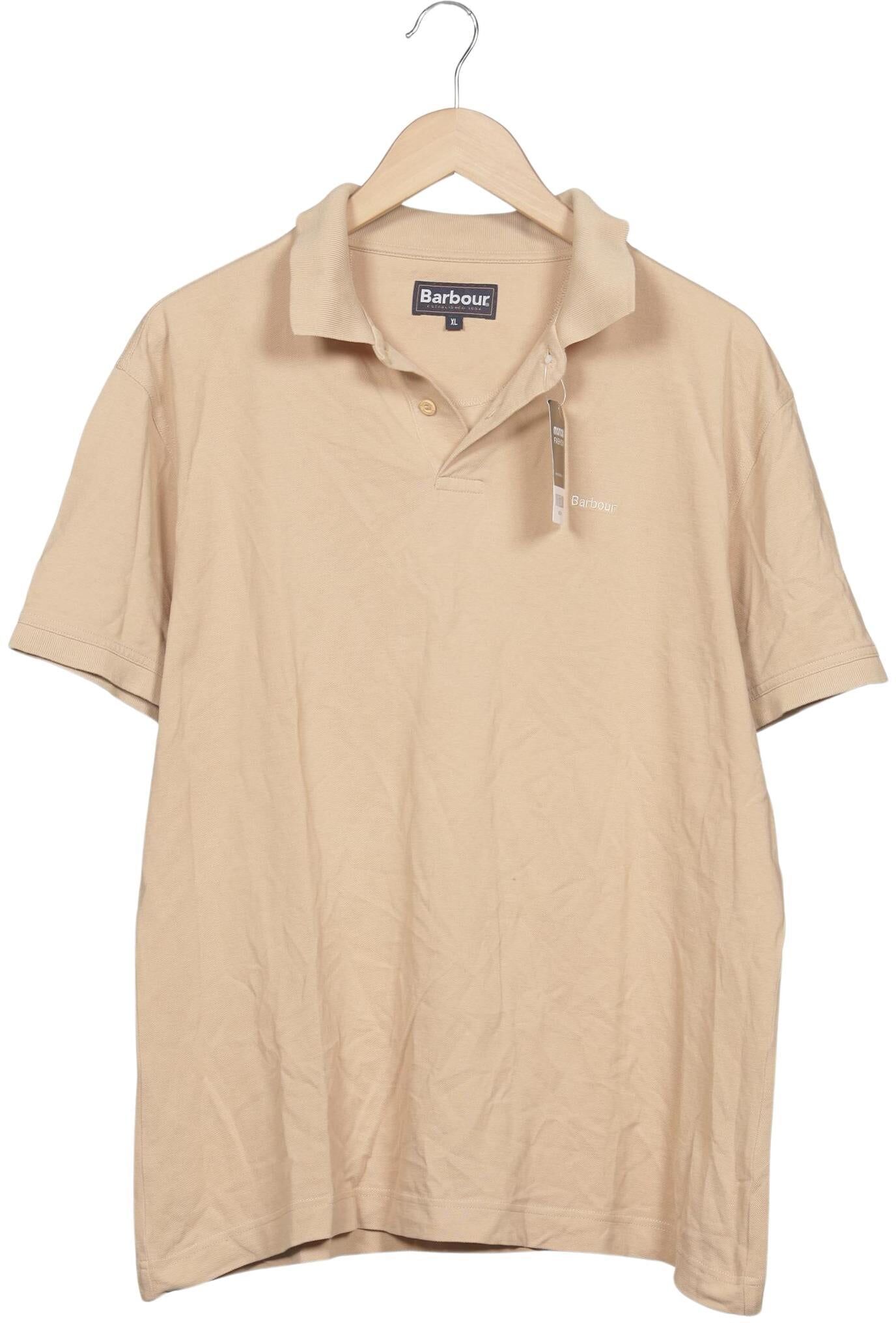 Barbour Herren Poloshirt, Beige, Gr. XL, Baumwolle - Second Hand