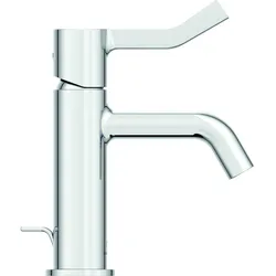 Ideal Standard Joy Waschtischarmatur, verlängerter Griffhebel, mit Metall-Ablaufgarnitur, BD467AA, Farbe: Chrom