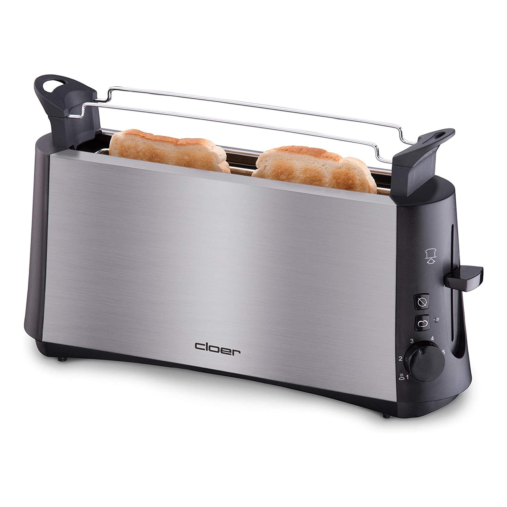 Cloer 3810 Langschlitztoaster schwarz/chrom matt