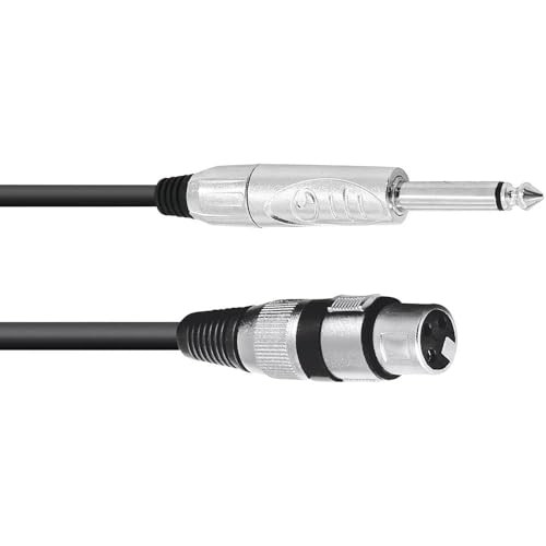 Omnitronic Audiokabel XLR (Vrouw) naar Jack Mono (Man) 6,3 mm, 2,00 m
