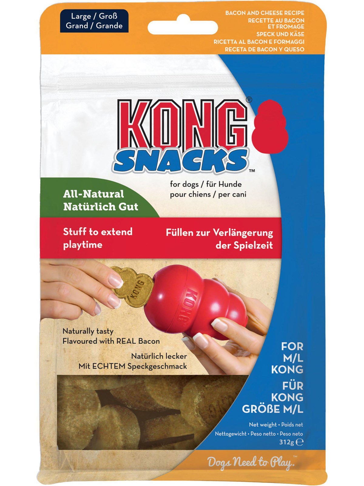 KONG - Snacks Bacon & Cheese S 198G