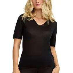 Damella Silk T-Shirt Schwarz Seide X-Small Damen