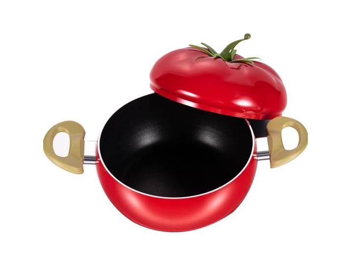 Pot à soupe aux fruits créatif, poêle antiadhésive pour aliments complémentaires, casserole à fond composite à double oreille, marmite domestique, 20cm