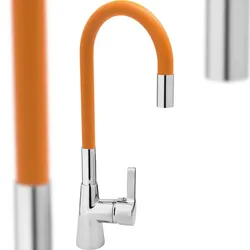 TRIZERATOP Küchenarmatur Flexible, orange, Wasserhahn, Spültischarmatur, Mischbatterie