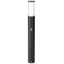 Albert Pollerleuchte Typ Nr. 2269 mit Bewegungsmelder (Typ Nr. 2070), Höhe 90cm, E27 max. 20W,  Edelstahl, Schwarz matt ALB-662070