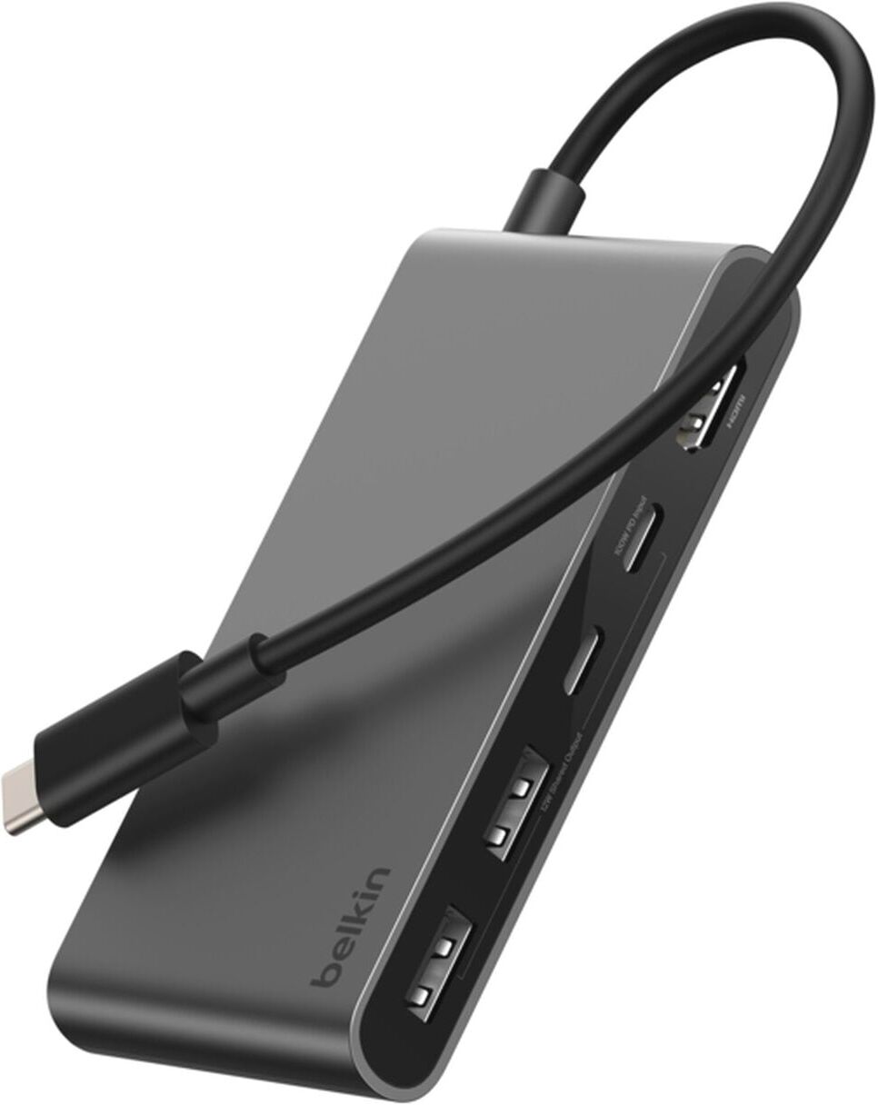 Belkin Laptop-Dockingstation "Connect 5-Port-USB-C-Hub mit zwei USB-C-Anschlüssen", silber, B:10mm H:2mm T:14mm, Dockingstationen, Laptop-Dockingstation