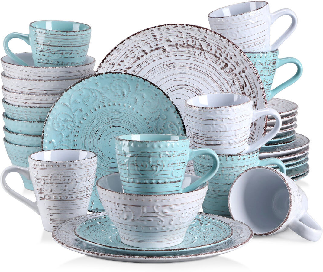 Vancasso 32 Piece Dinnerware Set, Service for 8 Beige;Blue 32