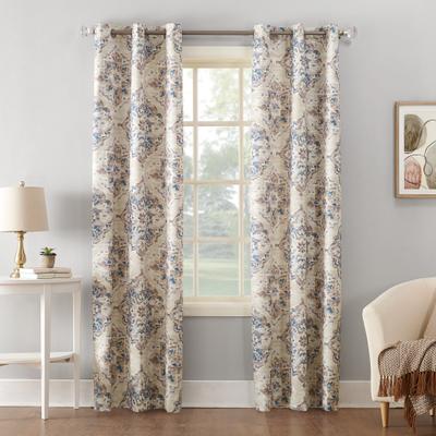 Sun Zero Regina Floral Watercolor Thermal Insulated Grommet Curtain Panel, Single Panel