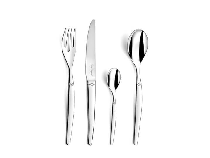 LOU LAGUIOLE Jet Ménagère 24 couverts de table 18/0 Pour 6 personnes\, Inox Ménagère avec couverts de table pour 6 personnes\, 24 couverts\, Acier inoxydable 18/0\, Compatible lave-vaisselle