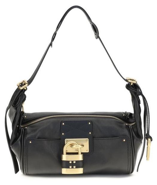 Chloé Schultertasche aus Kalbsleder in Schwarz