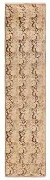 Overton Handknotted Wool Traditional Abstract Brown Runner