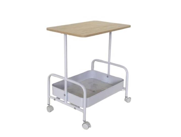 Trolley mit Rollen, kleiner Nachttisch Mehrzweck-Organizer for Wohnzimmer und Schlafzimmer(WHITE-1)