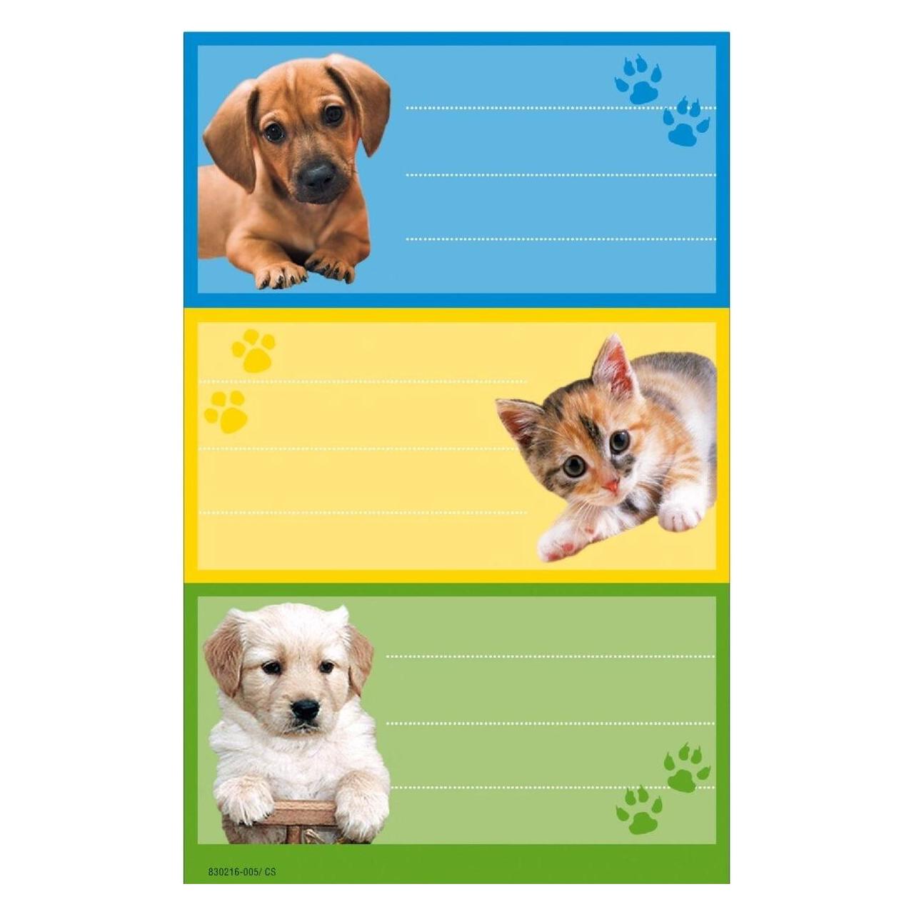 Herlitz Buchetiketten Tiere, 78 x 42 mm (830216)