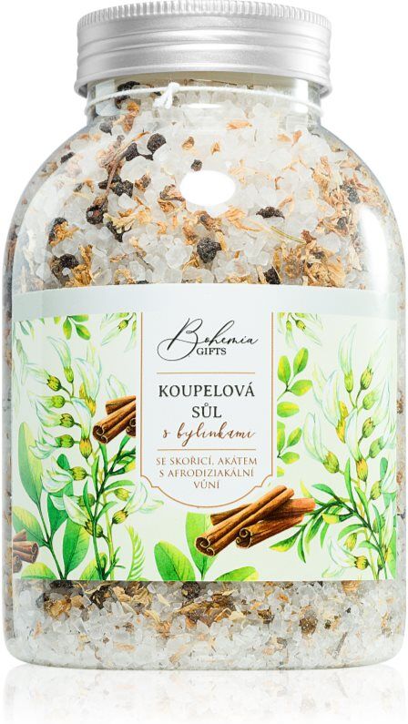 Bohemia Gifts Bohemia Natur sel de bain déstressant aux plantes cannelle et acacia 1200 g